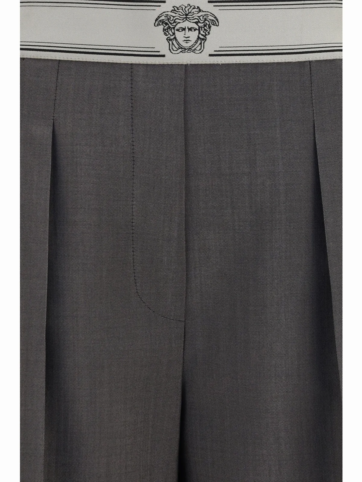 Merino Wool-Mohair Blend Trousers by Versace