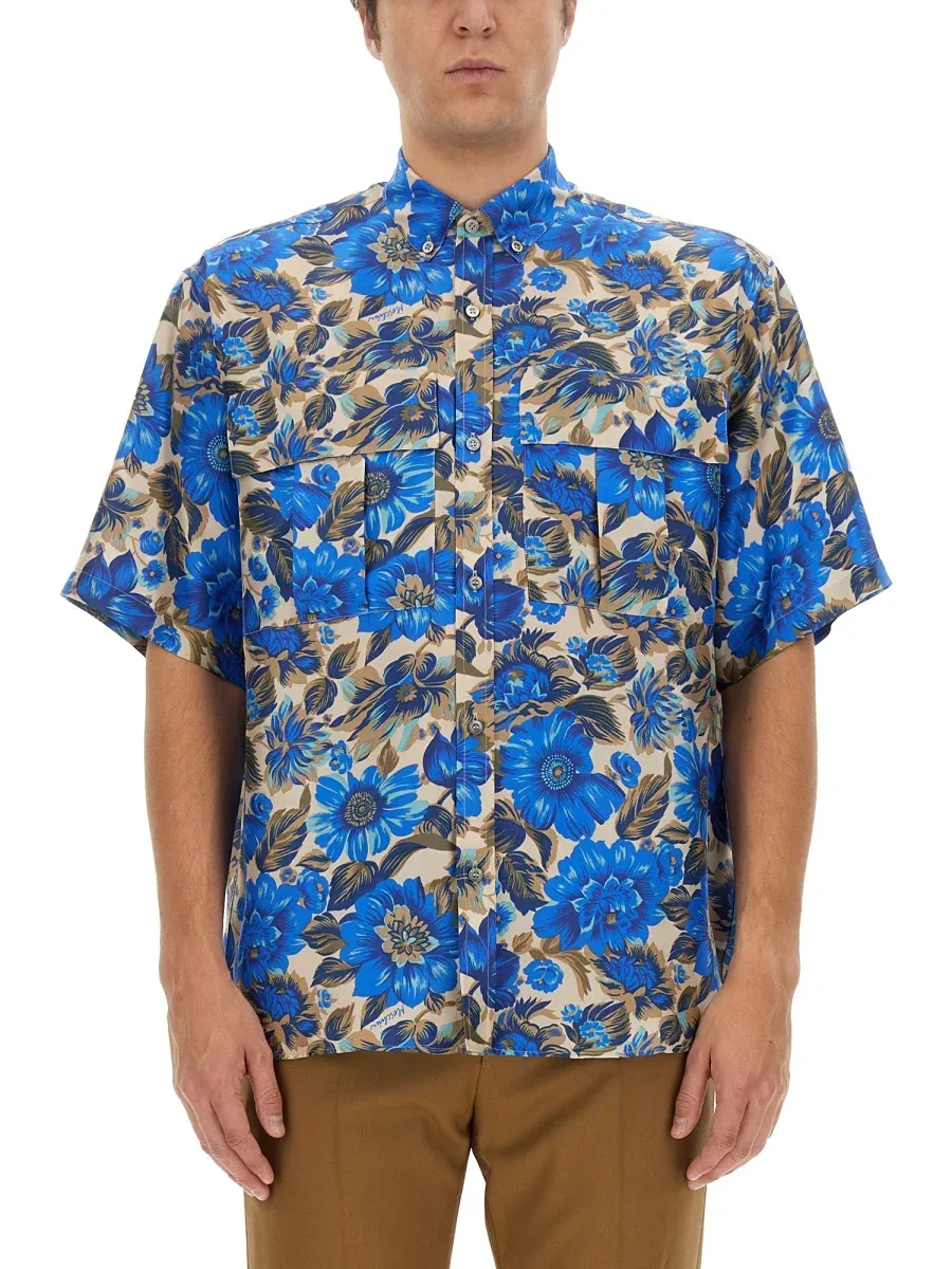 Floral Print Shirt by Moschino