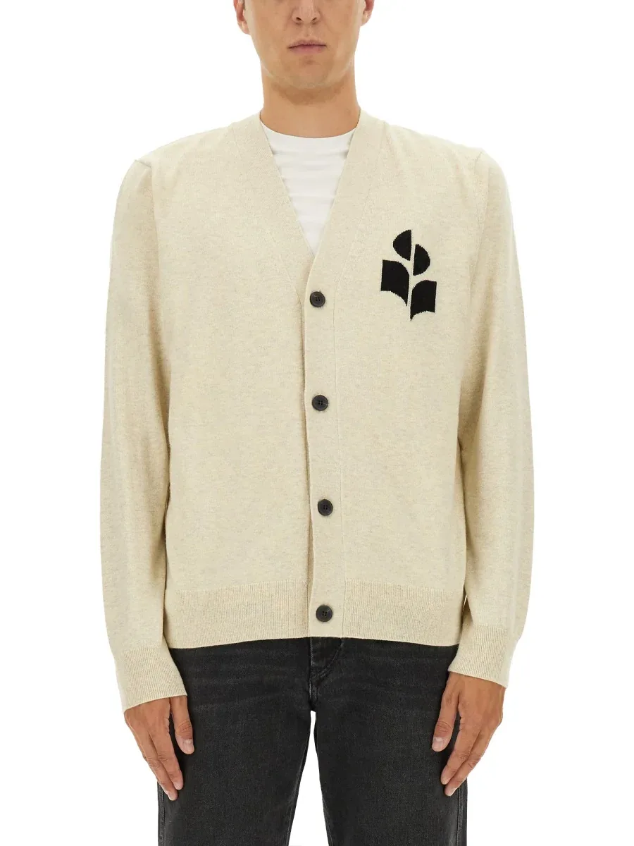 Logo-Embroidered Cotton Cardigan by Isabel marant