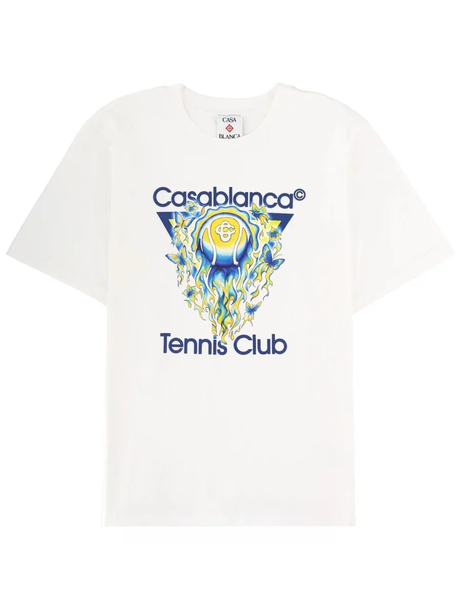 Logo-Print Organic Cotton T-Shirt by Casablanca