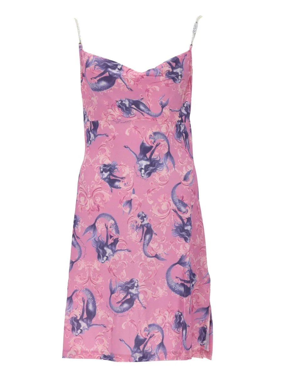 Satin Viscose Mini Dress by Versace Jeans Couture