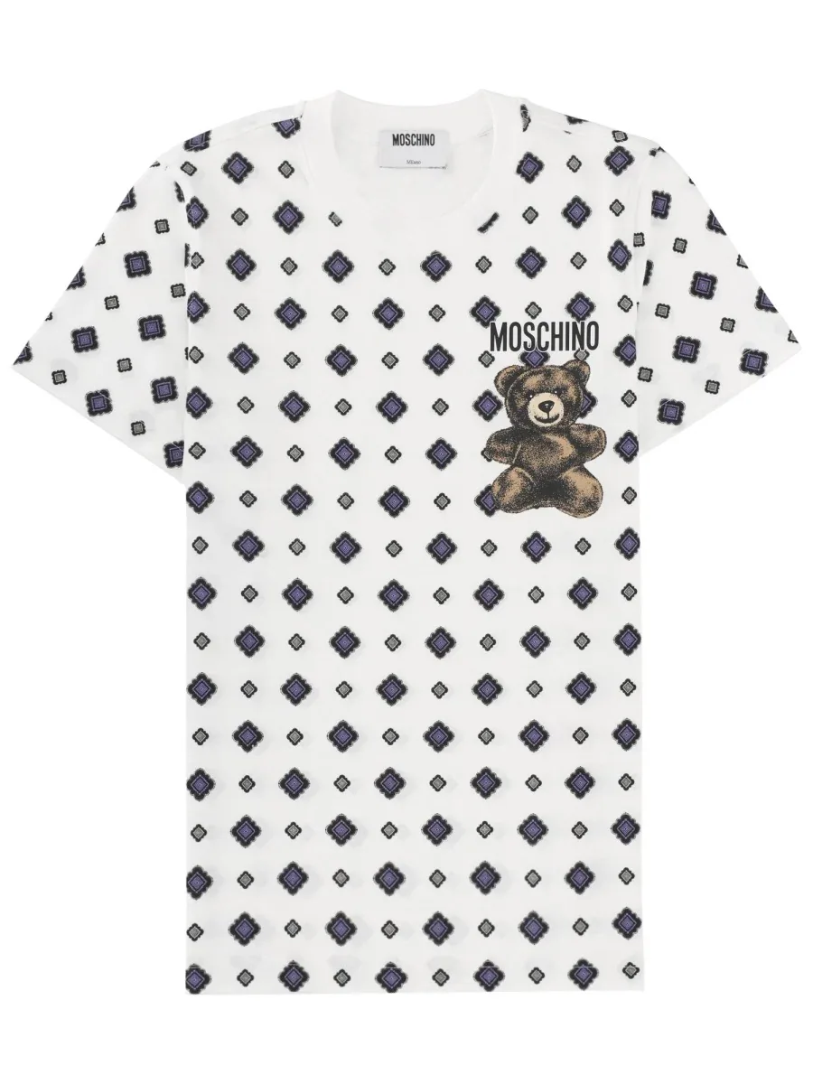 Printed Cotton T-Shirt by Moschino