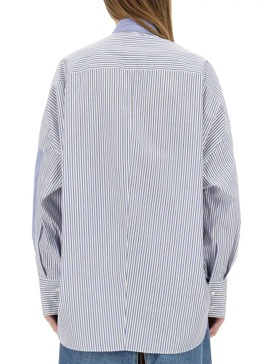 Mixed Stripe Cotton Shirt by Stella Mccartney