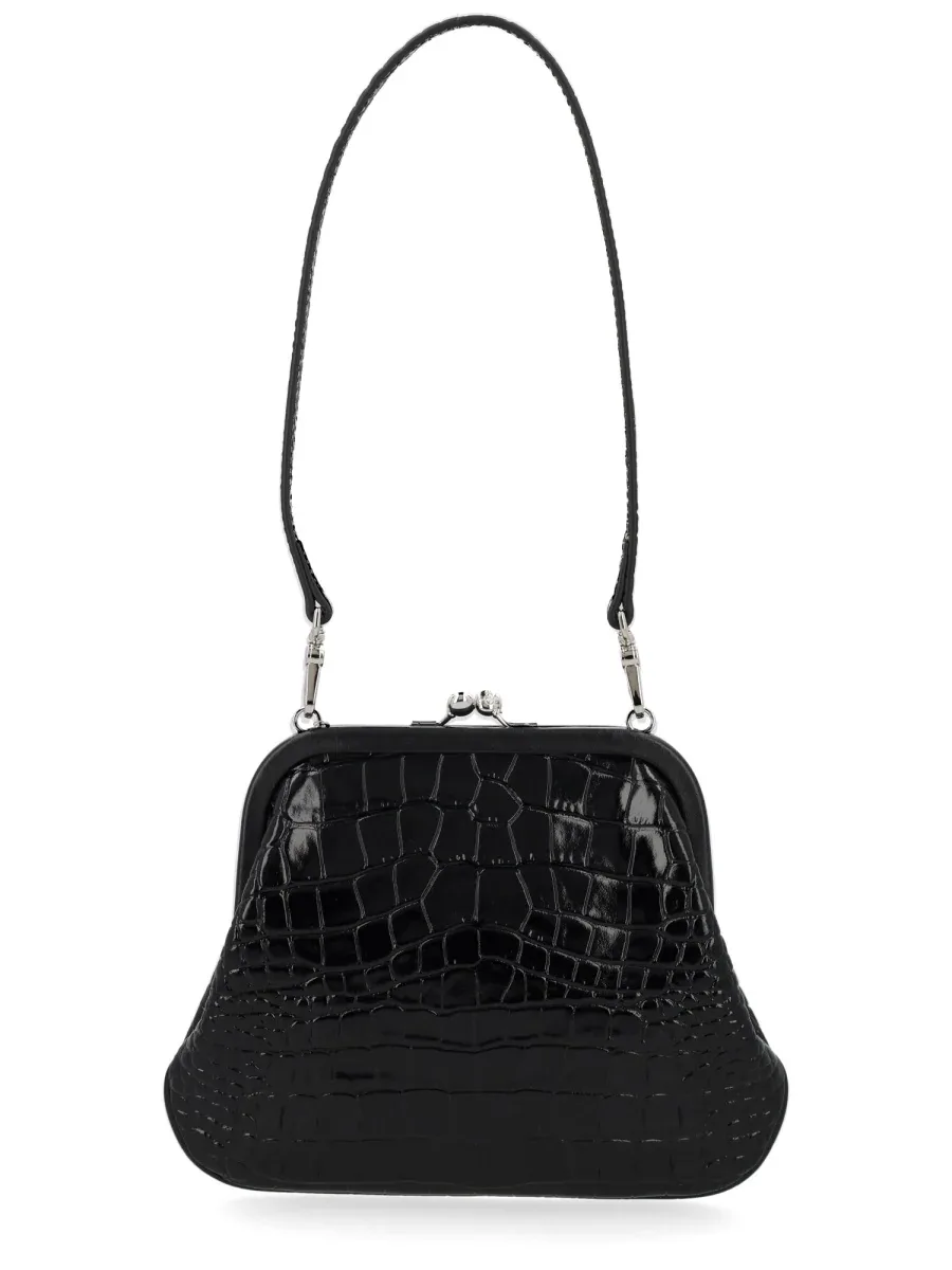 Crocodile-Embossed Calf Leather Clutch by Vivienne Westwood