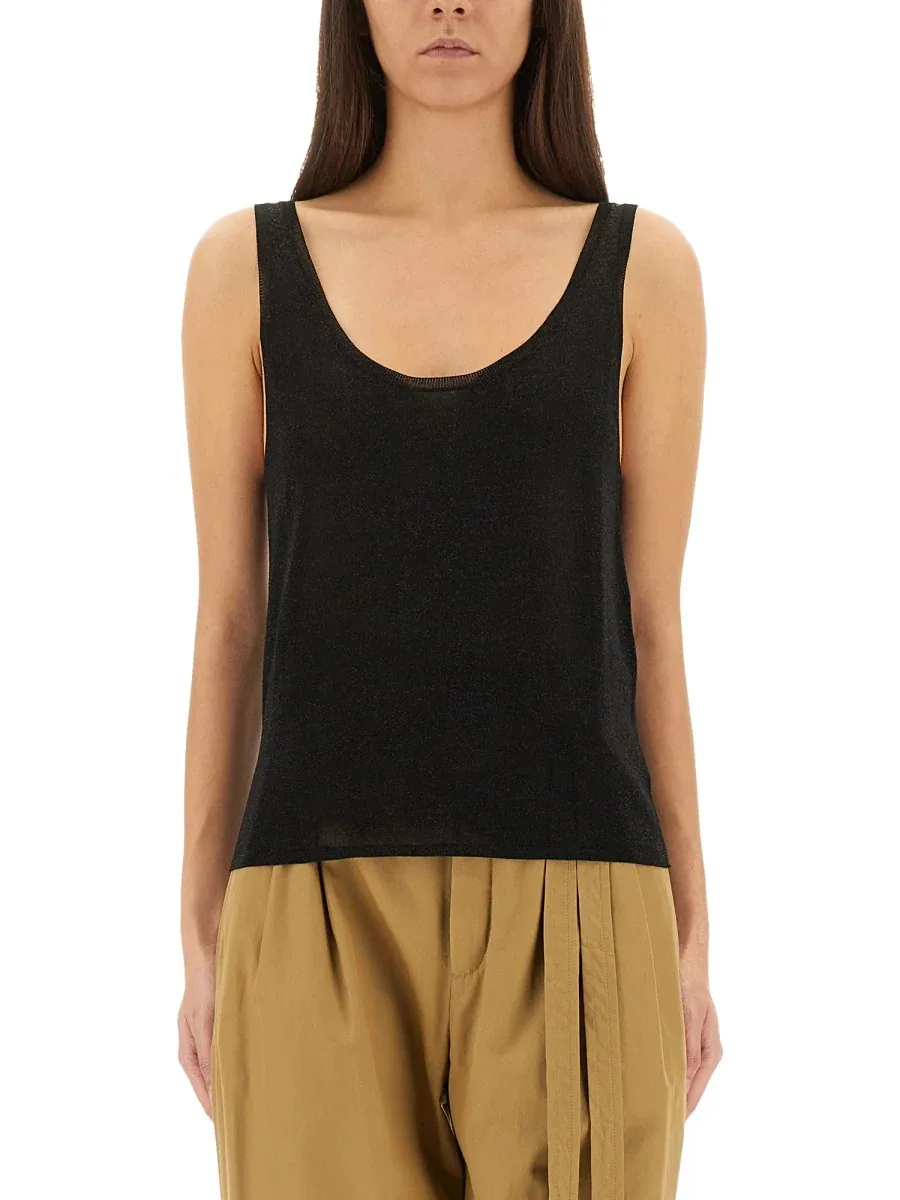 Lurex Knit Tank Top by Saint Laurent