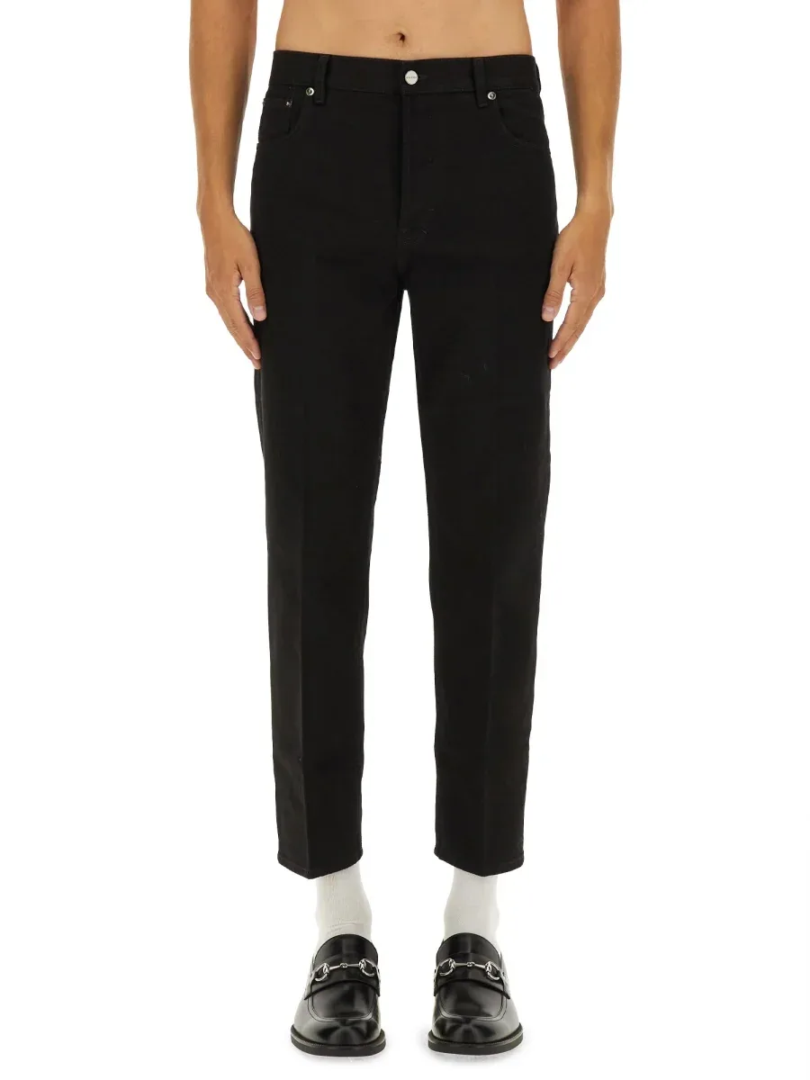 Slim Fit Cotton Trousers by Gucci