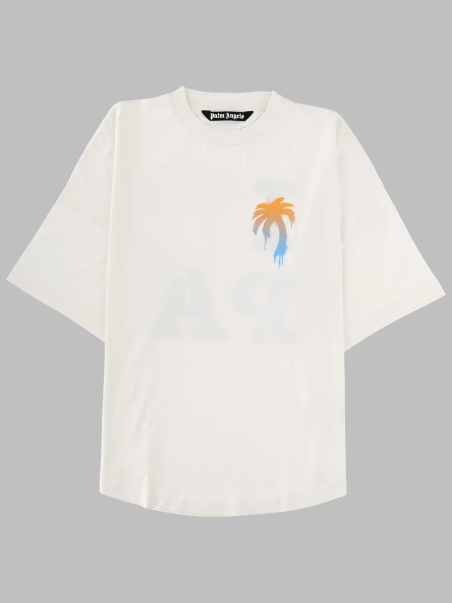 Cotton Crew Neck T-Shirt by Palm Angels