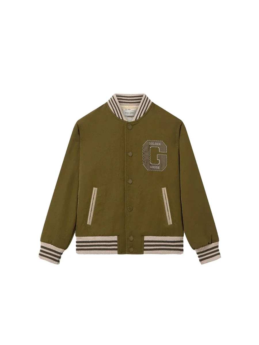 Nylon with Signature Logo Jacket by Golden Goose