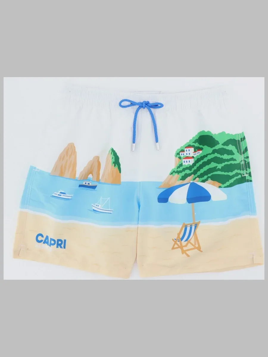 Printed Polyester Swim Shorts by Mc2 Saint Barth