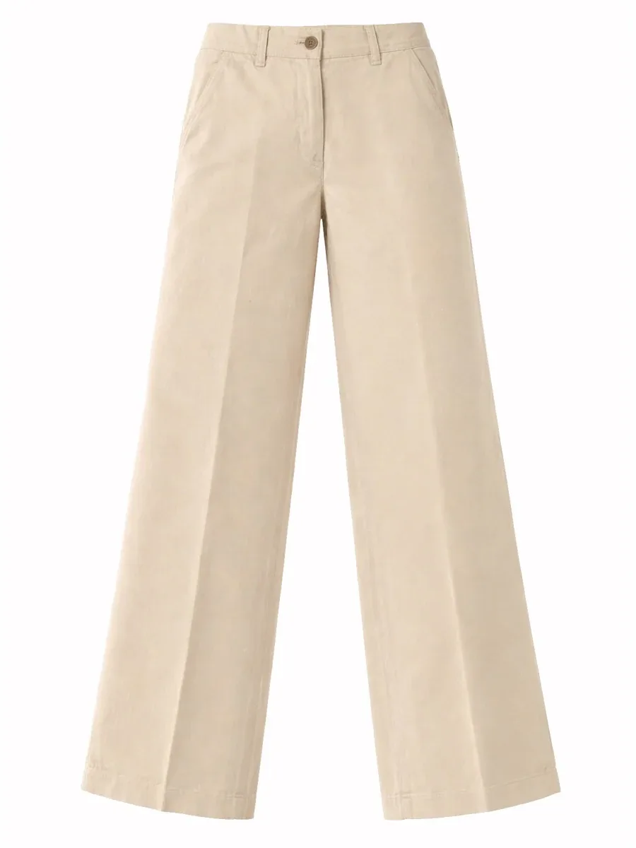 Cotton-Linen Blend Trousers by Aspesi