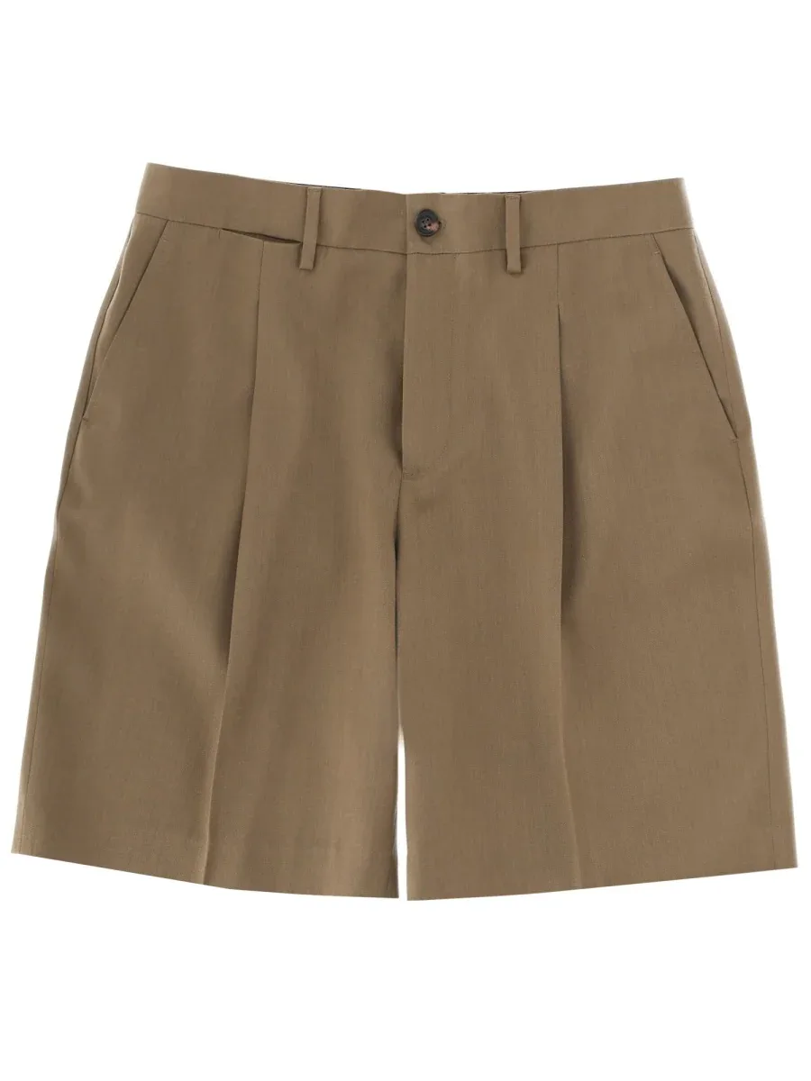 Virgin Wool Tailored Shorts by Golden Goose