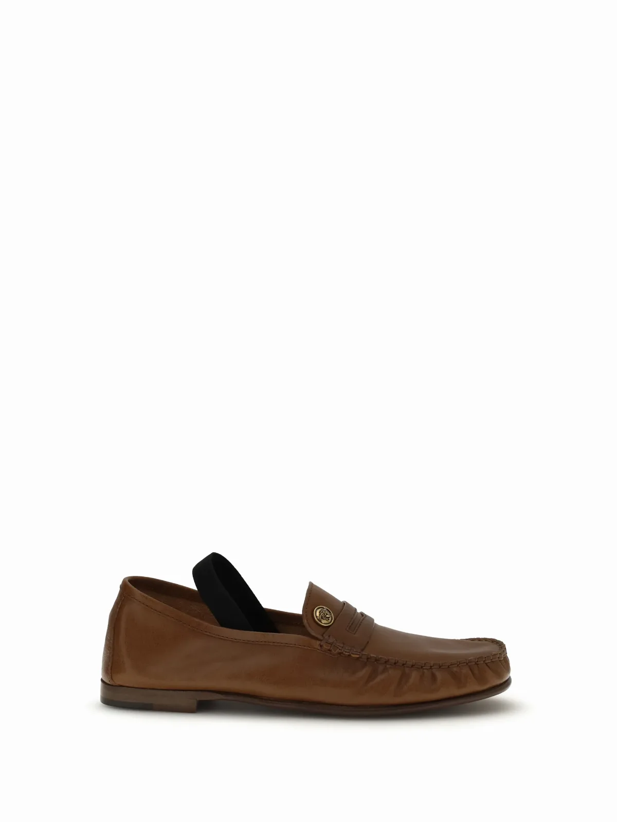 Lamb Leather Slip-On Loafer by Versace