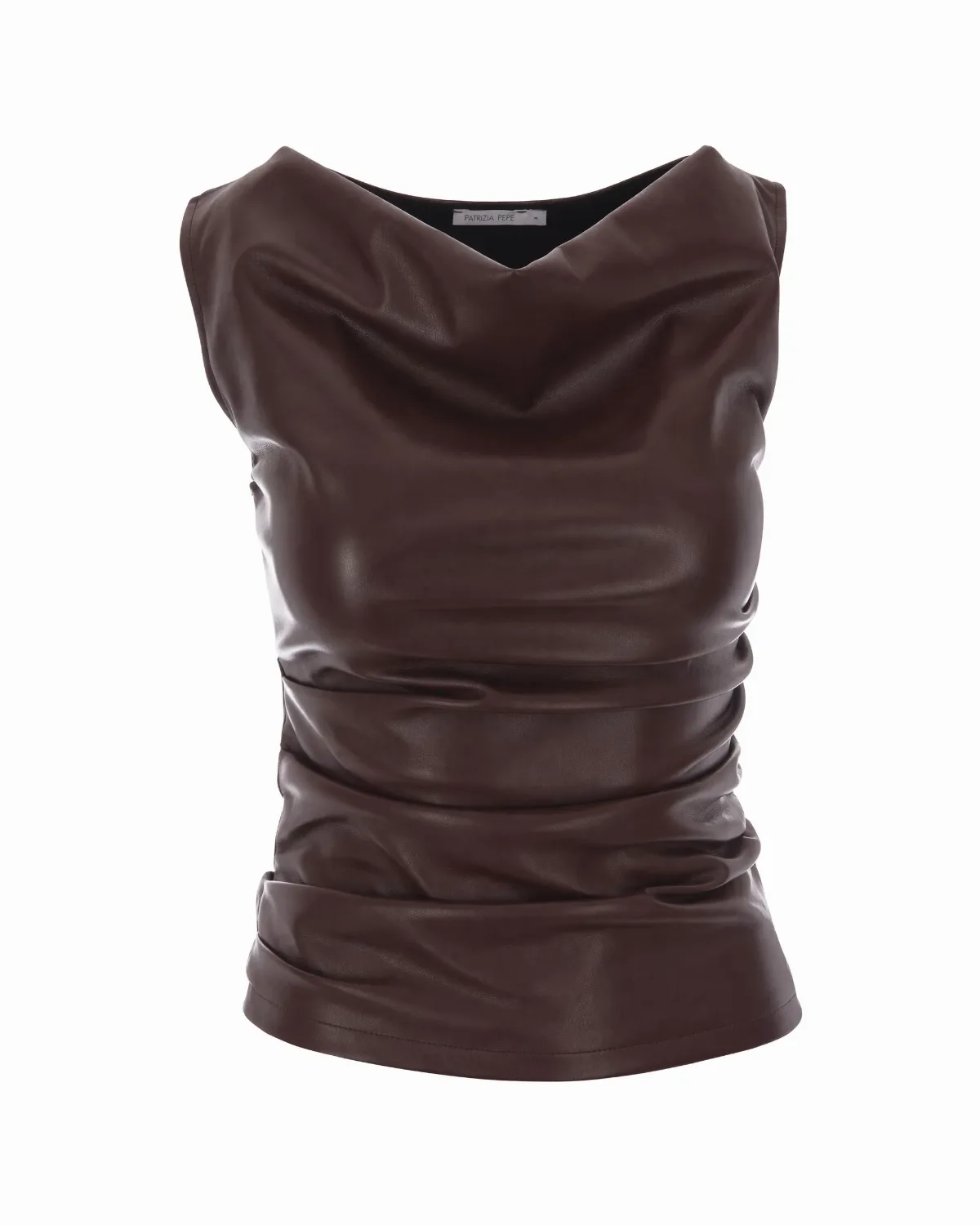 Nappa-Effect Faux Leather Tank Top by PATRIZIA PEPE