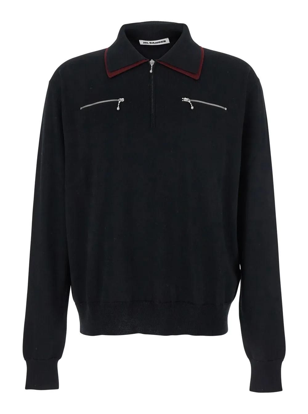 Virgin Wool Half-Zip Sweater by Jil Sander