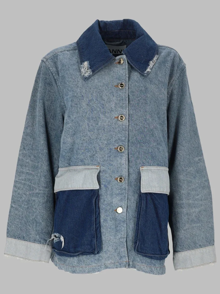 Patchwork Denim Jacket by Ganni
