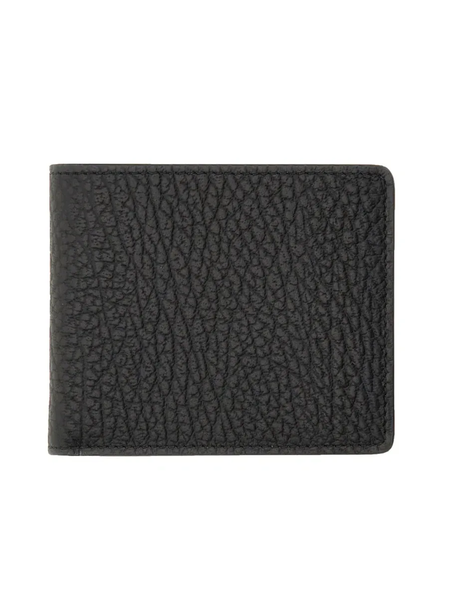 Logo Cowhide Leather Wallet by Maison Margiela