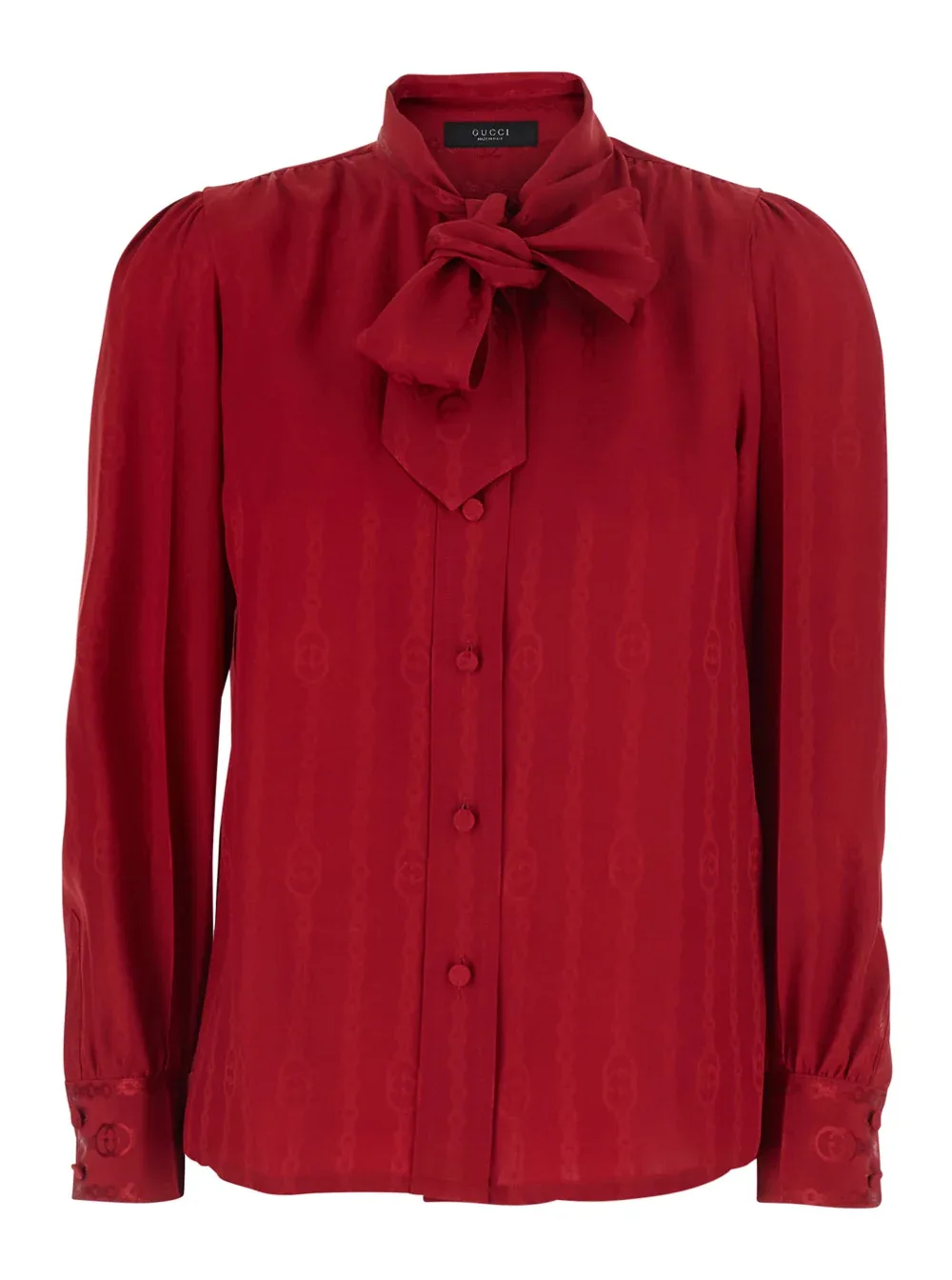 Silk Bow-Collar Blouse by Gucci