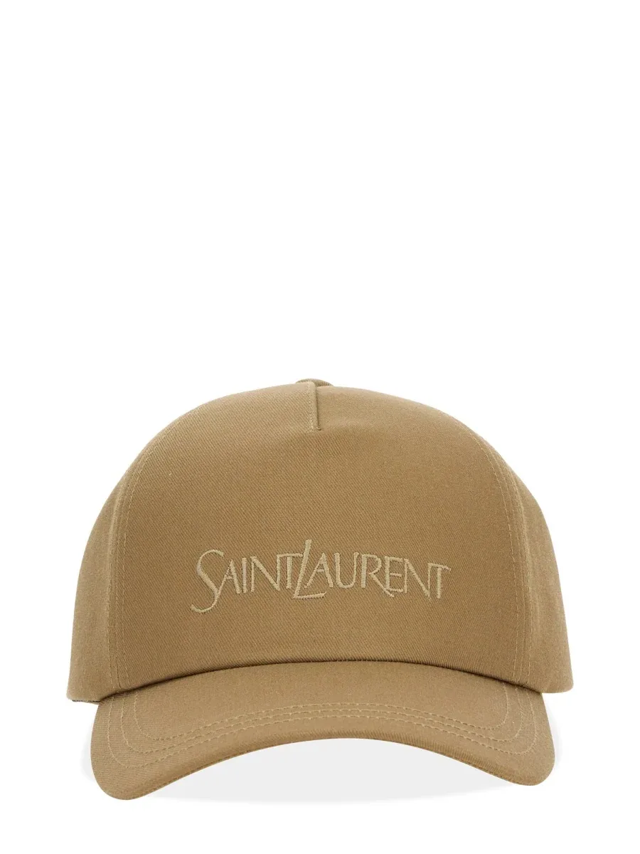 Cotton-Linen Blend Baseball Cap by Saint Laurent