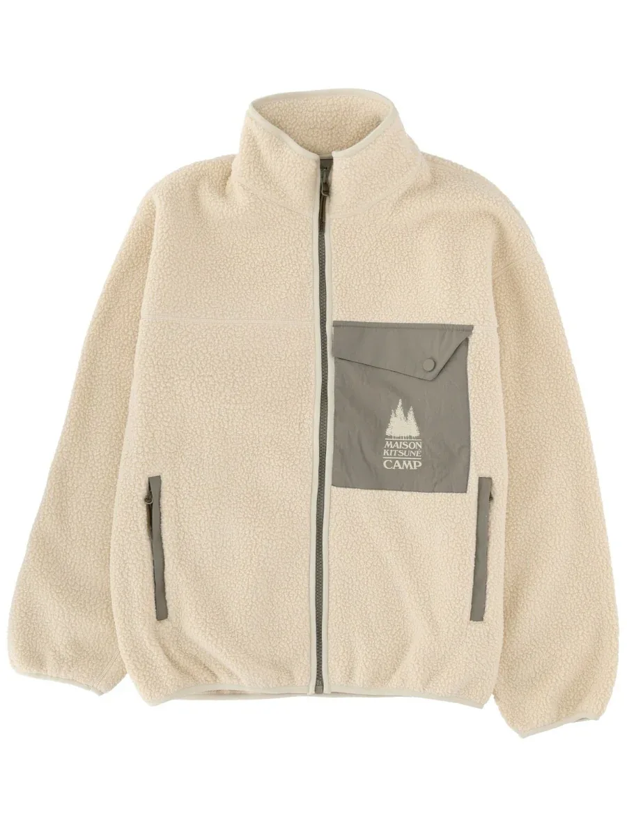100% Polyester Fleece Fleece Jacket by Maison Kitsuné