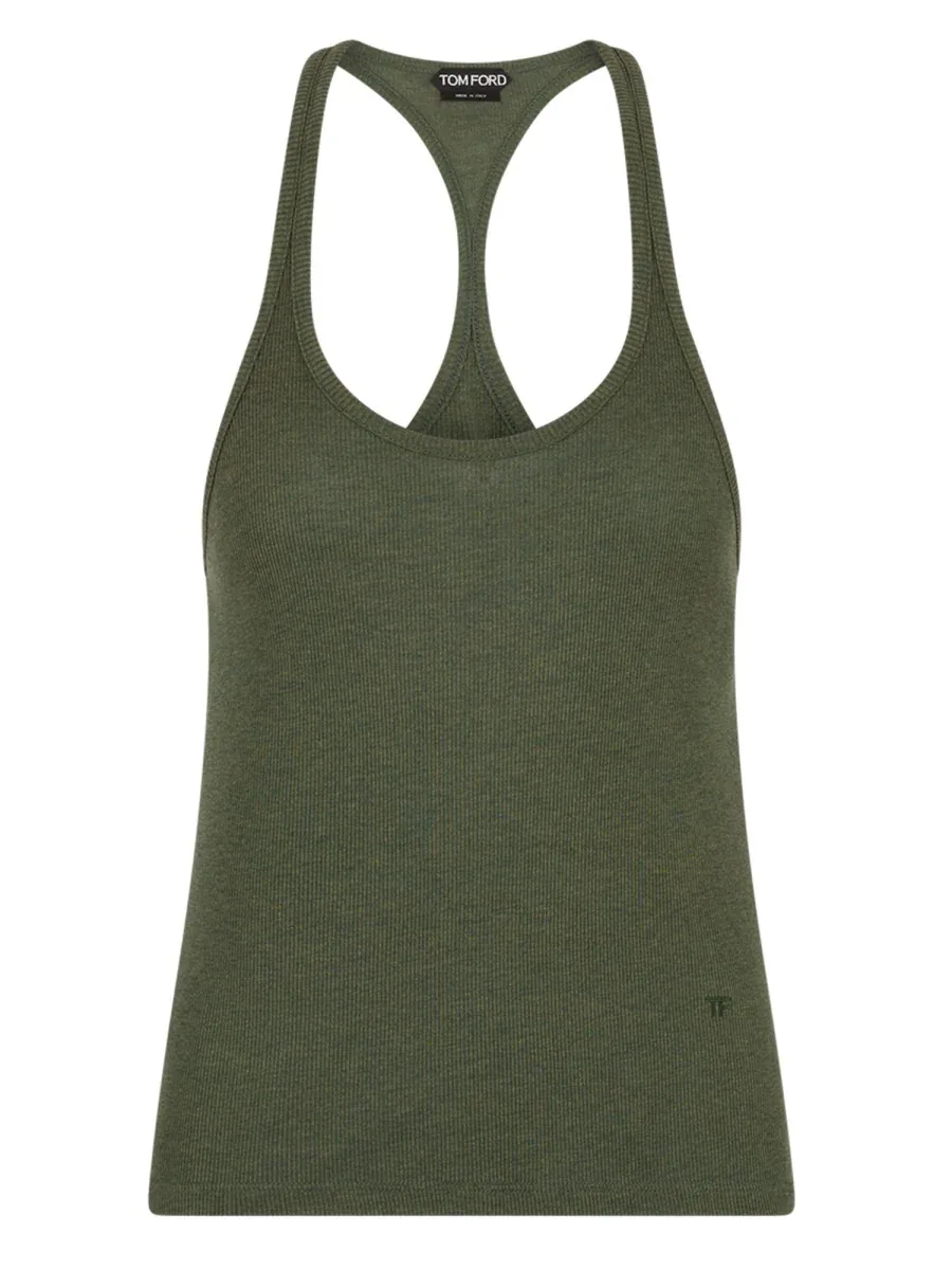 Logo Silk-Cupro Blouse by Tom Ford