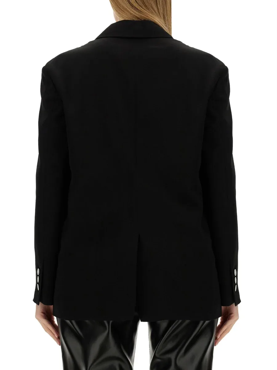 Single-Breasted Viscose Jacket by Moschino