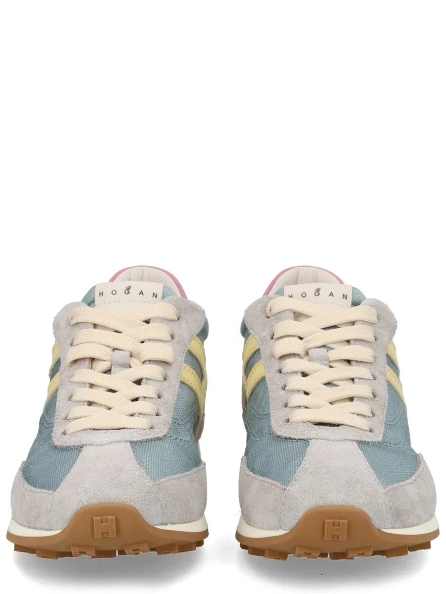 Mixed-Material Athletic Sneakers by Hogan