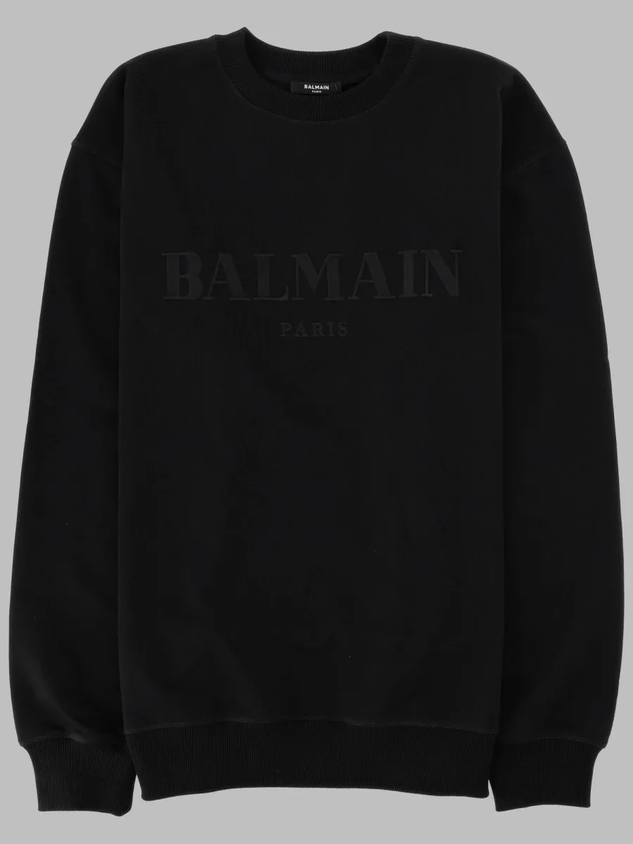 Embroidered Vintage Effect Sweatshirt by Balmain