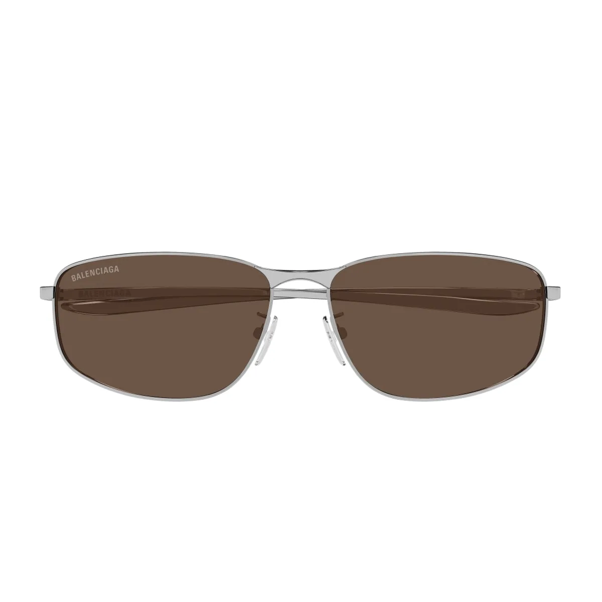 Balenciaga Bb0494sa Linea Everyday 002 Ruthenium Brown Sunglasses