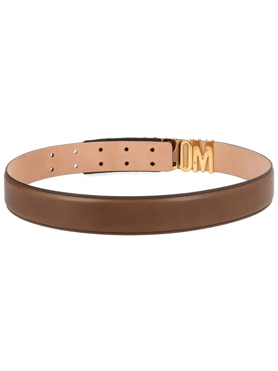 Leather Belt by Moschino