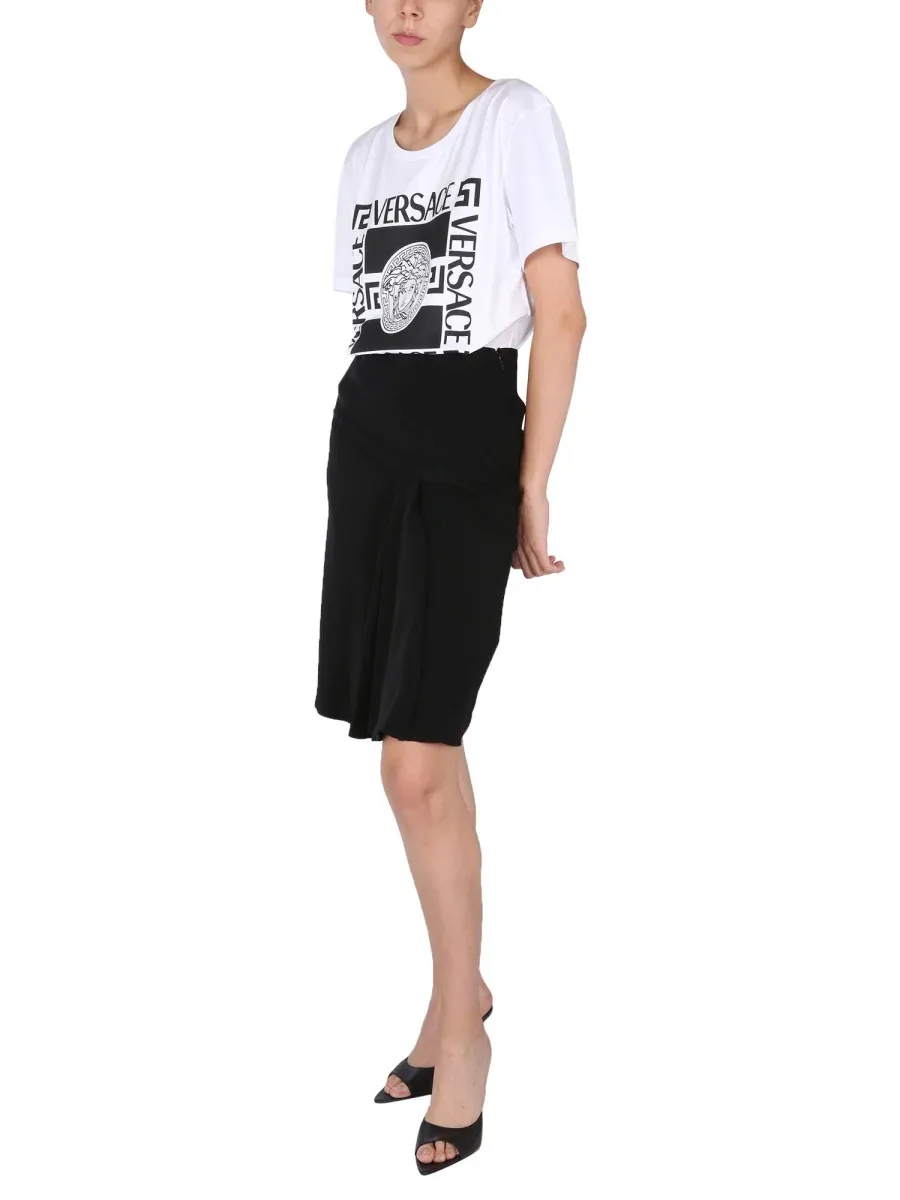Polyester Midi Skirt by Versace