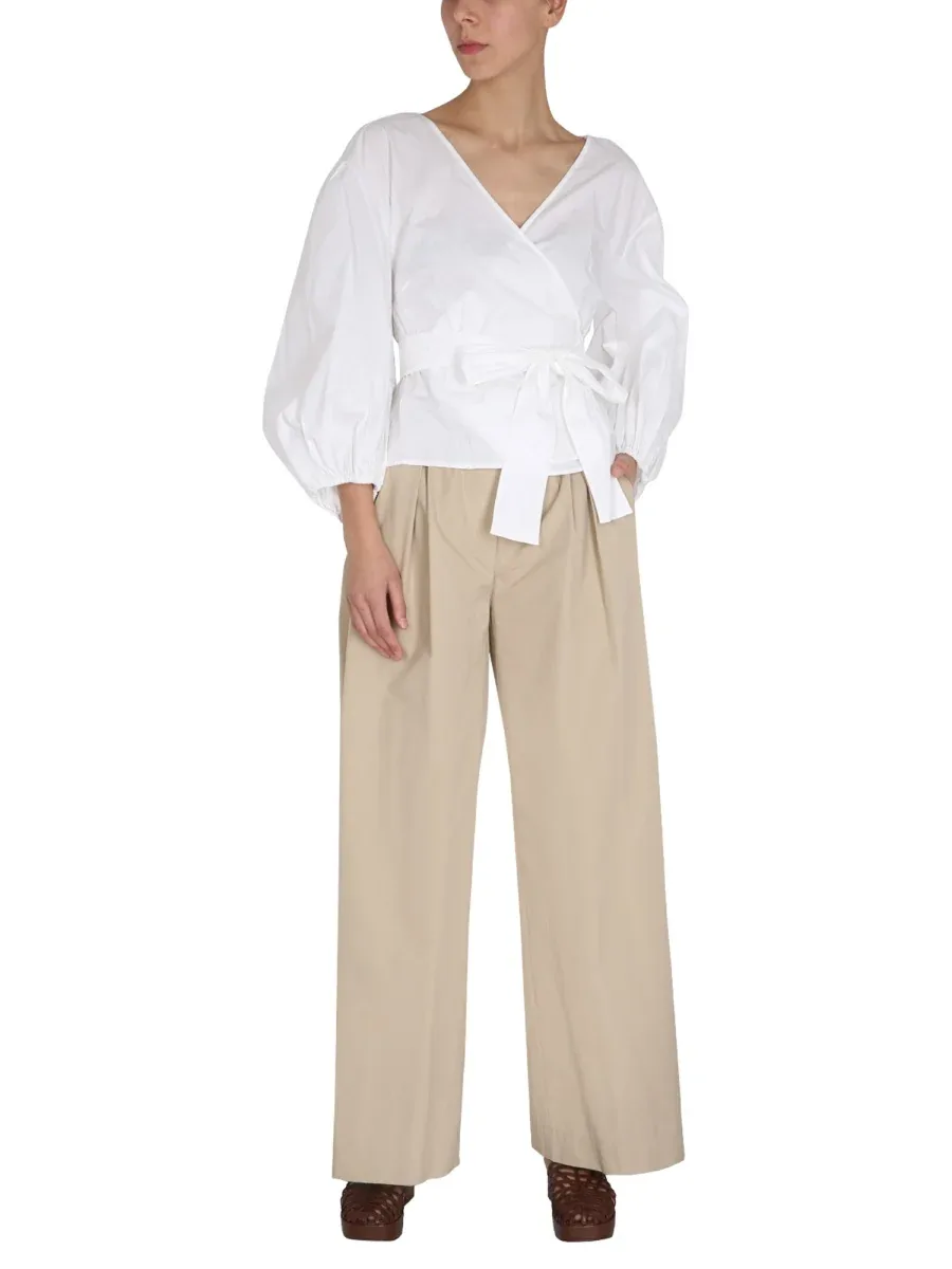 Poplin Cotton Trousers by Aspesi