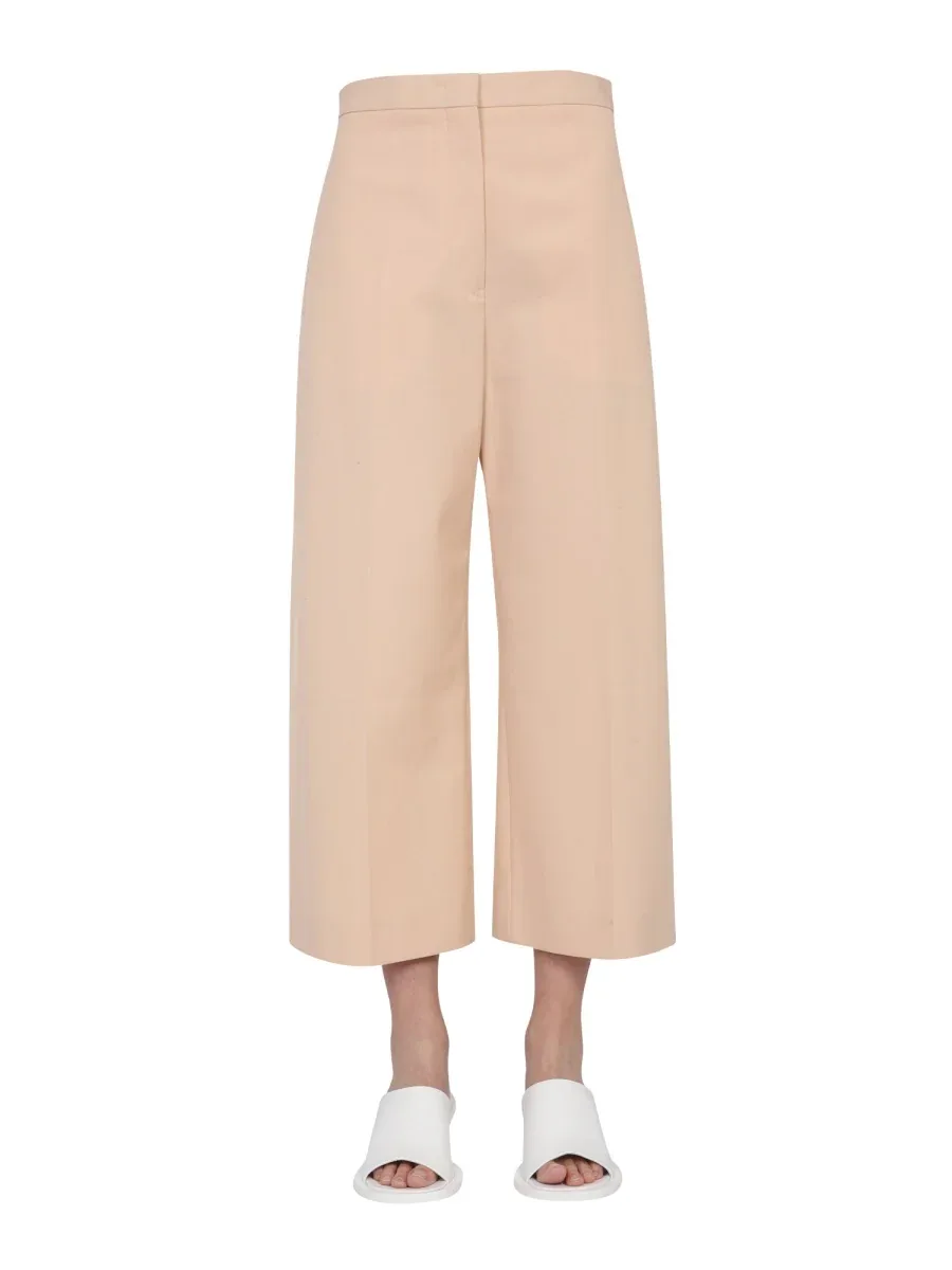 Cropped Cotton Trouser by Jil Sander