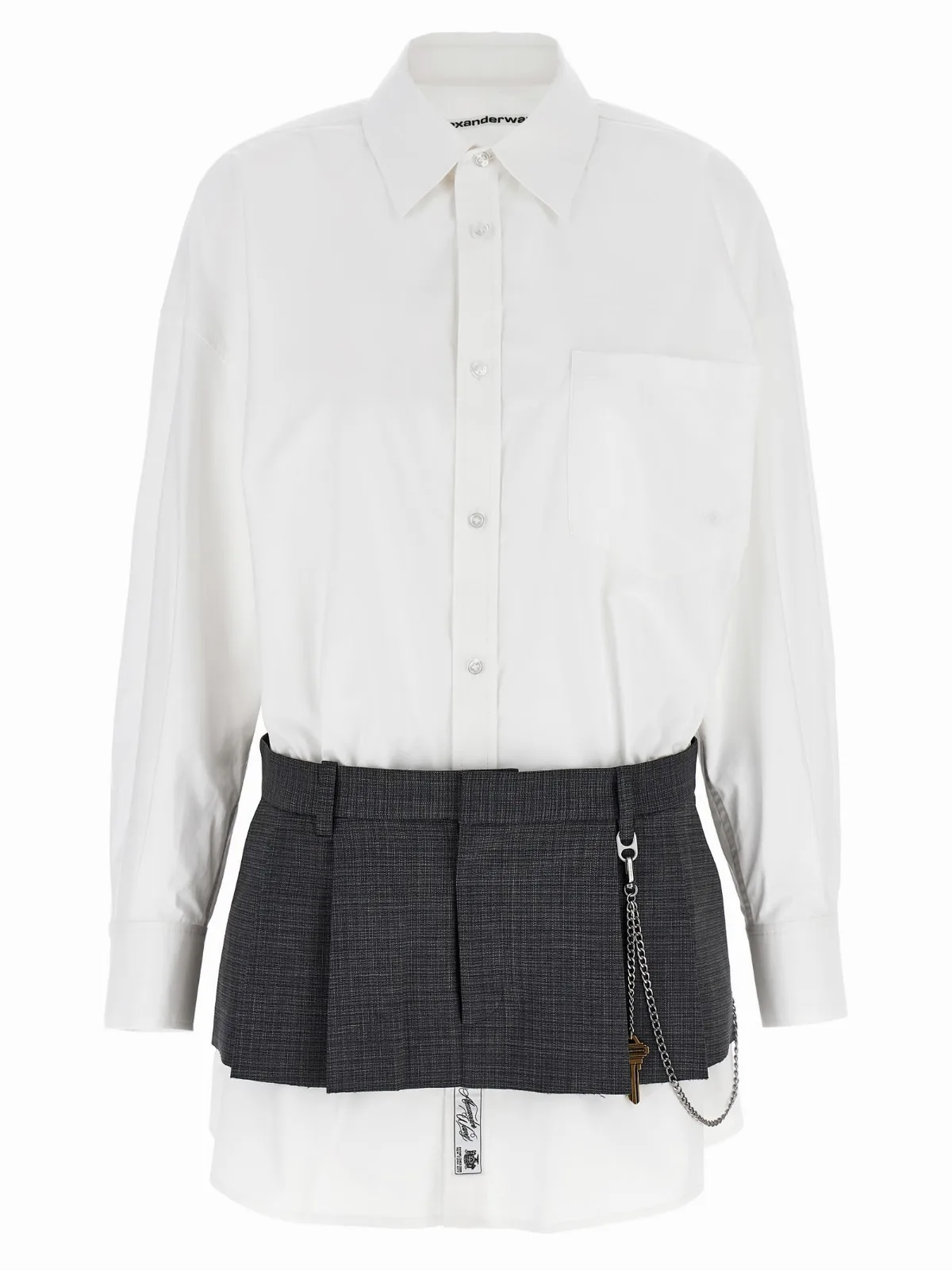 pre-styled Shirt Dress W Chain Dress by Alexander Wang