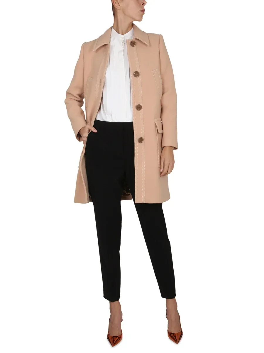 Virgin Wool Trench Coat by Boutique Moschino