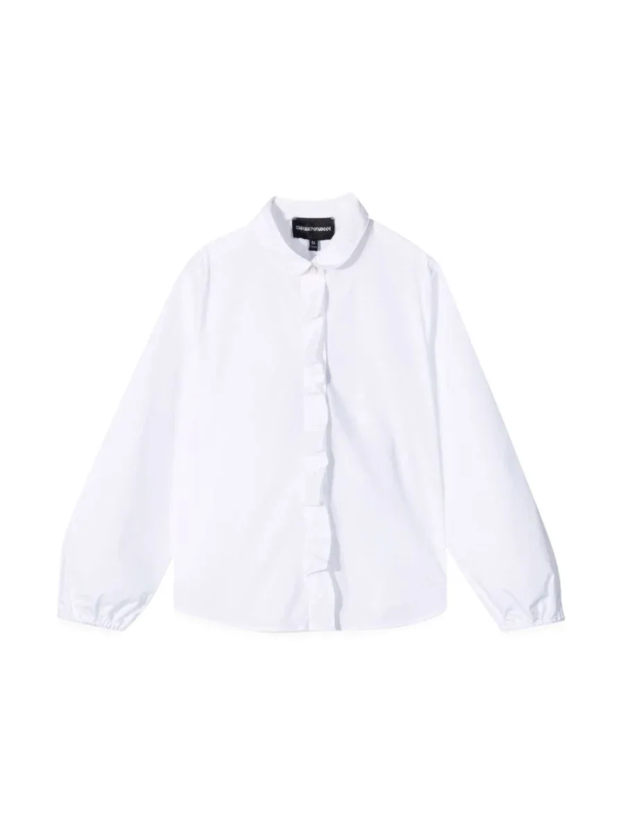 Cotton-Elastane Blend Shirt by Emporio Armani
