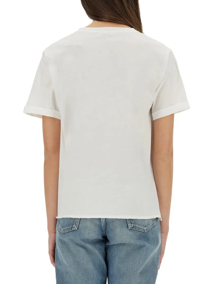 Boyfriend Cotton T-Shirt by Saint Laurent