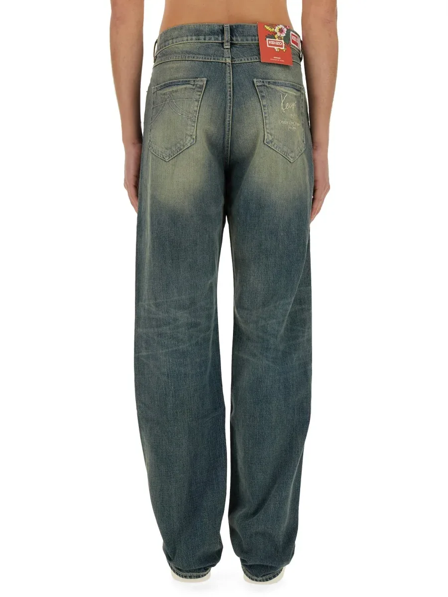 Straight-Leg Cotton Jeans by Kenzo