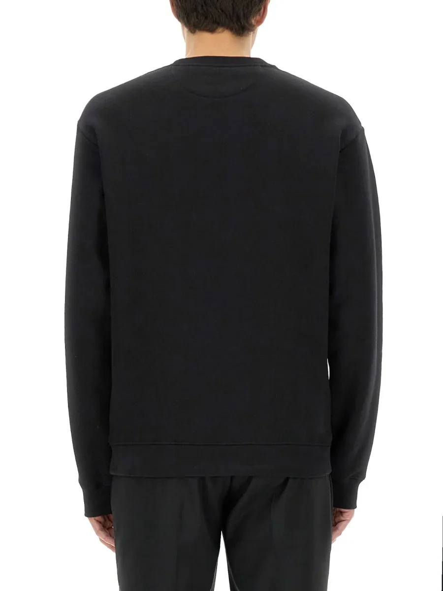 Cotton Crewneck with Chez Valentino Patch Sweatshirt by Valentino