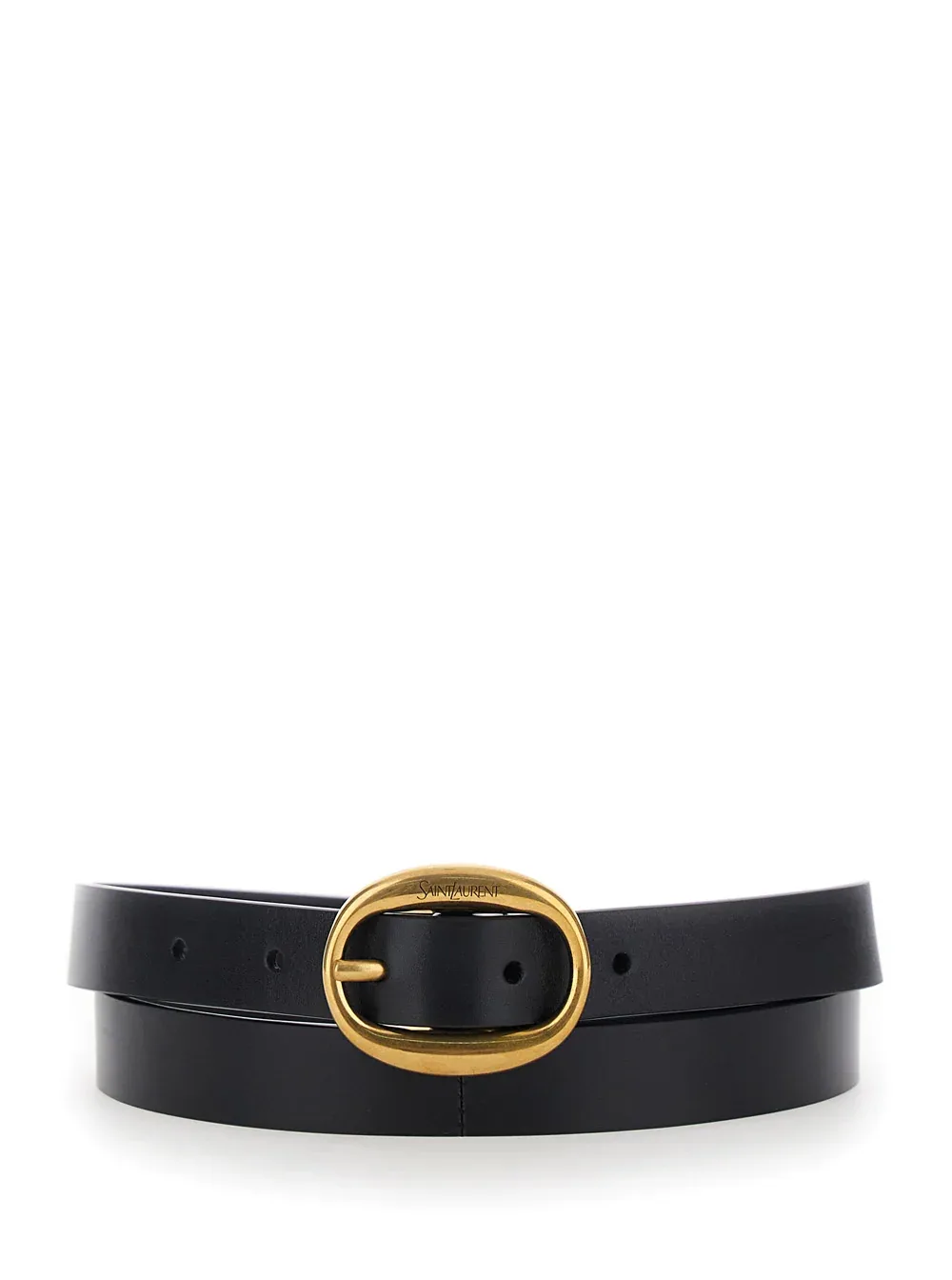 Oval Buckle Belt by Saint Laurent