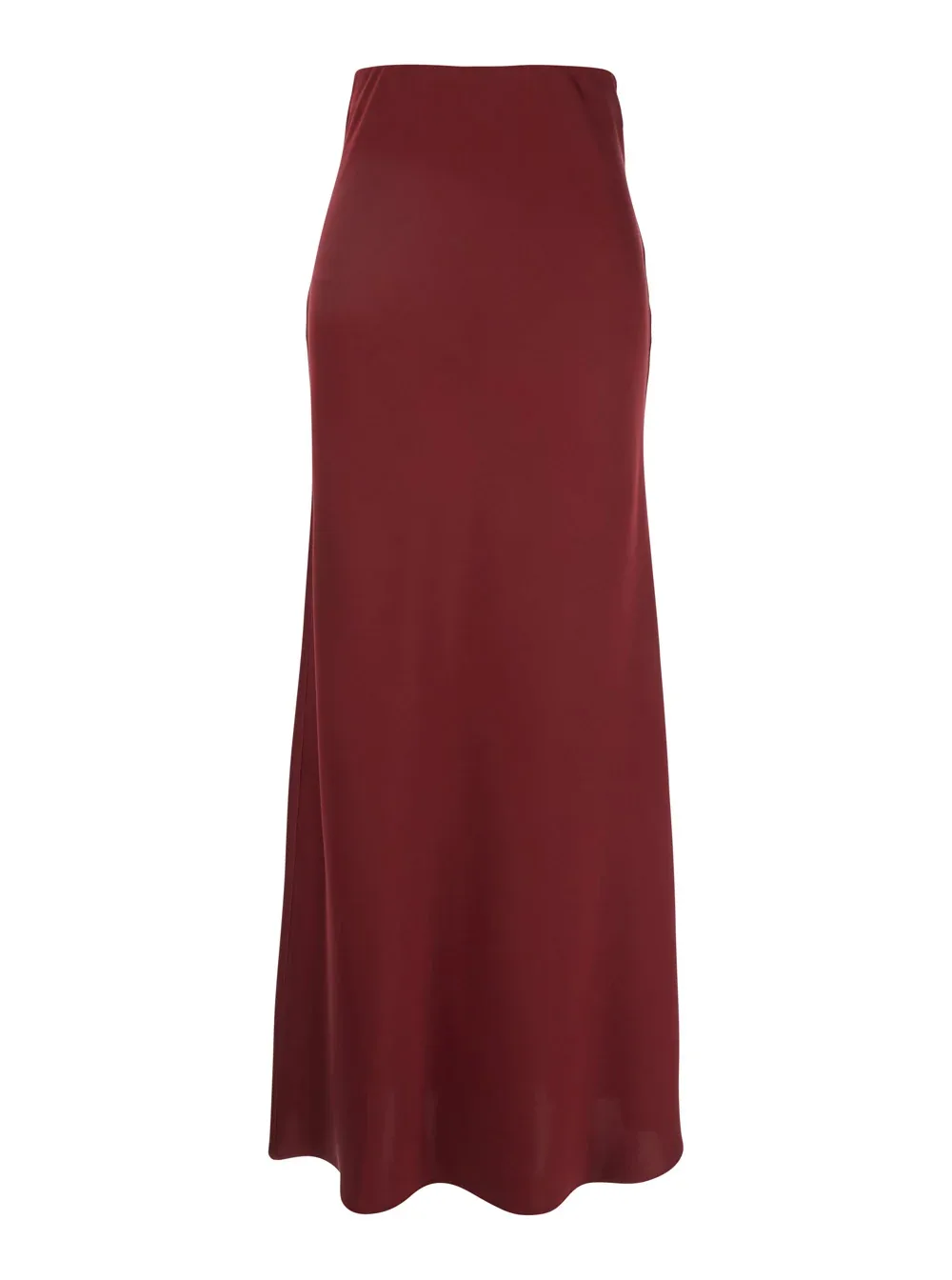 Volant-Detailed Satin Skirt by Leplain