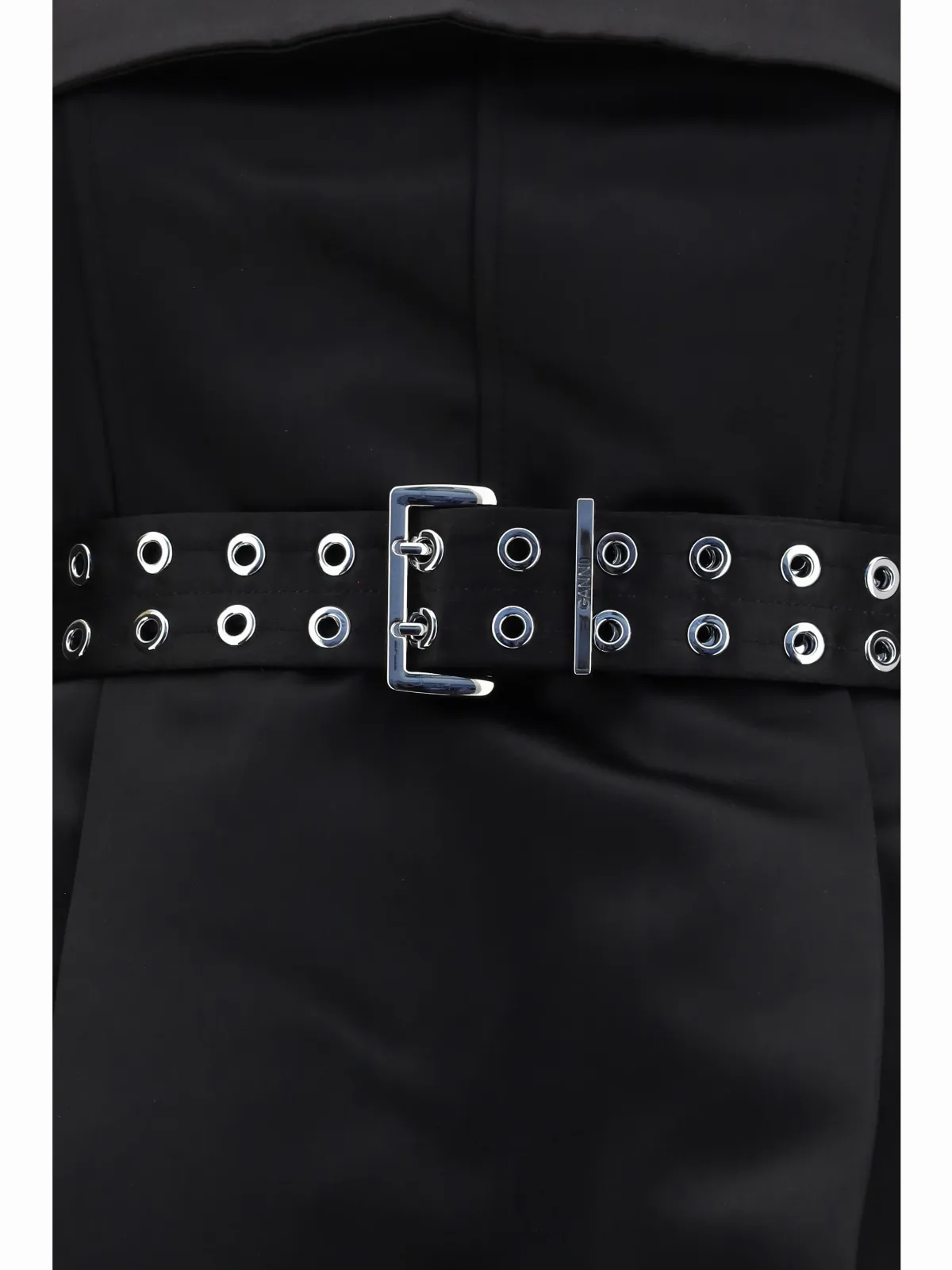 Satin Full Skirt Dress by Ganni