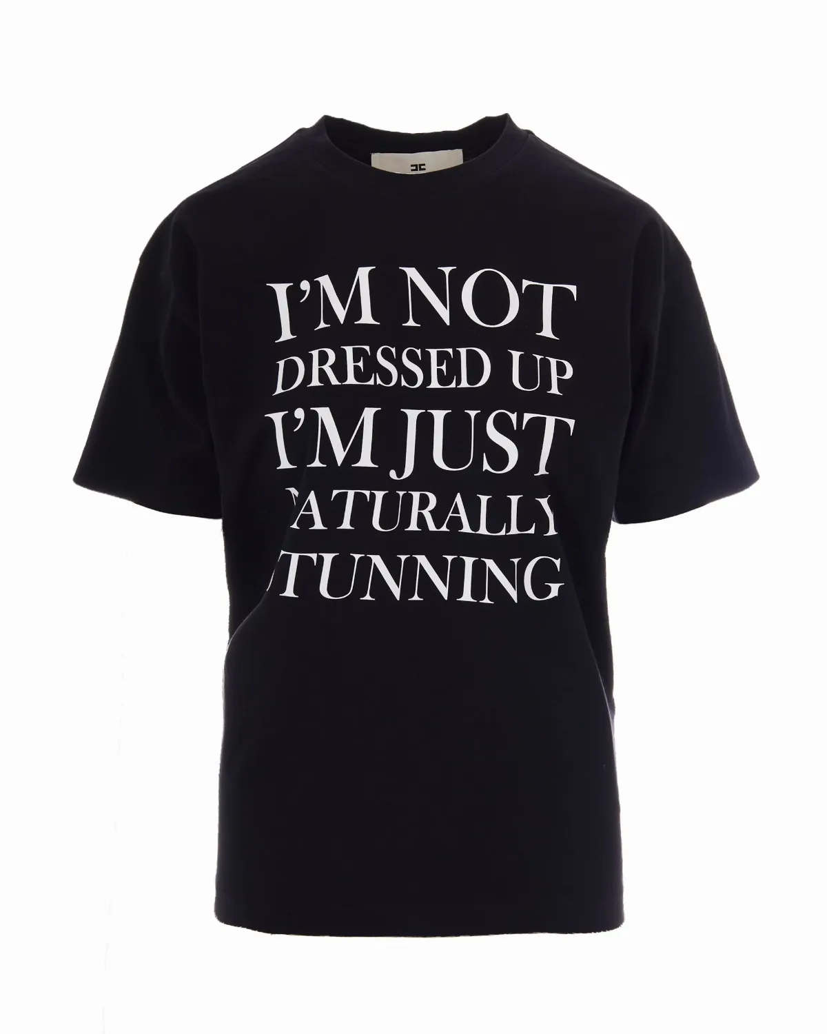 Logo Text Print T-Shirt by Elisabetta Franchi