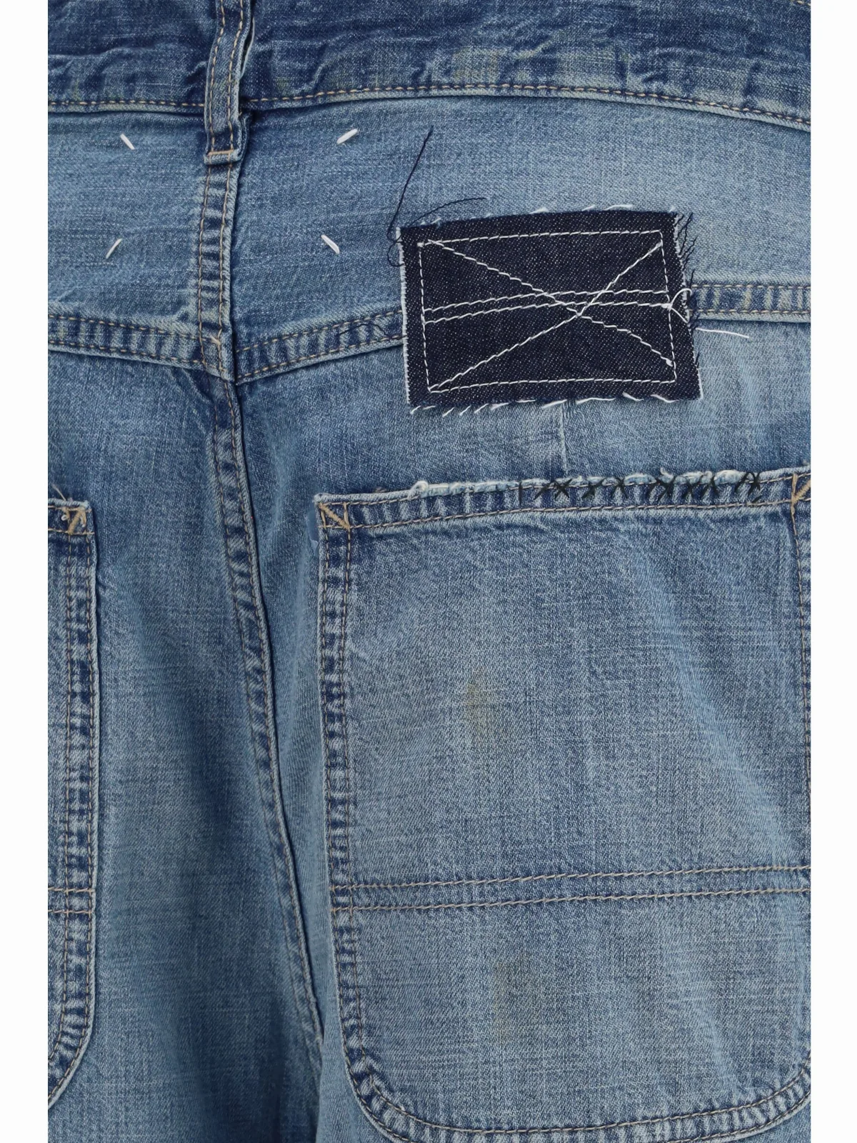 Patchwork Wide-Leg Jeans by Maison Margiela