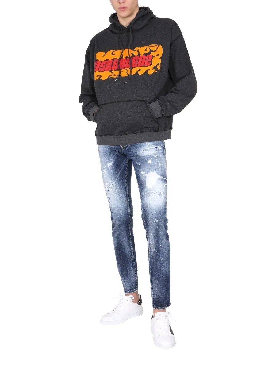 Logo-Printed Hooded Sweatshirt by Dsquared2