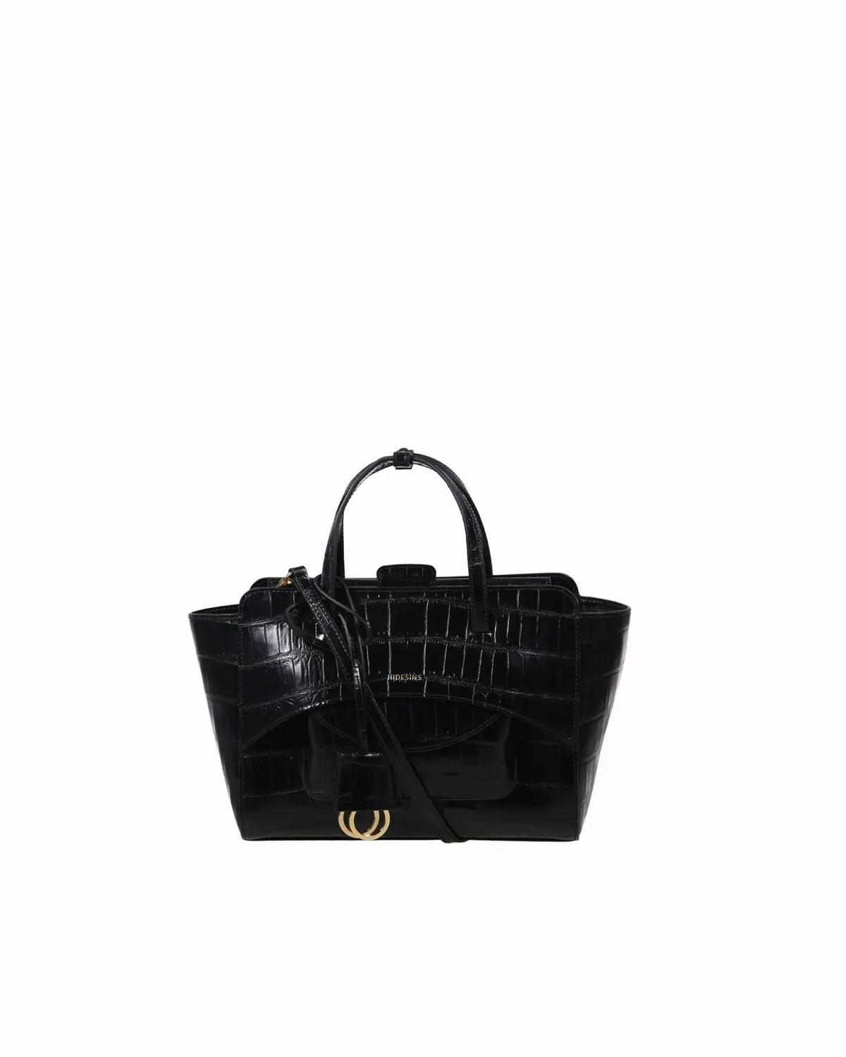 Crocodile-Embossed Calf Leather Tote Bag by Hidesins