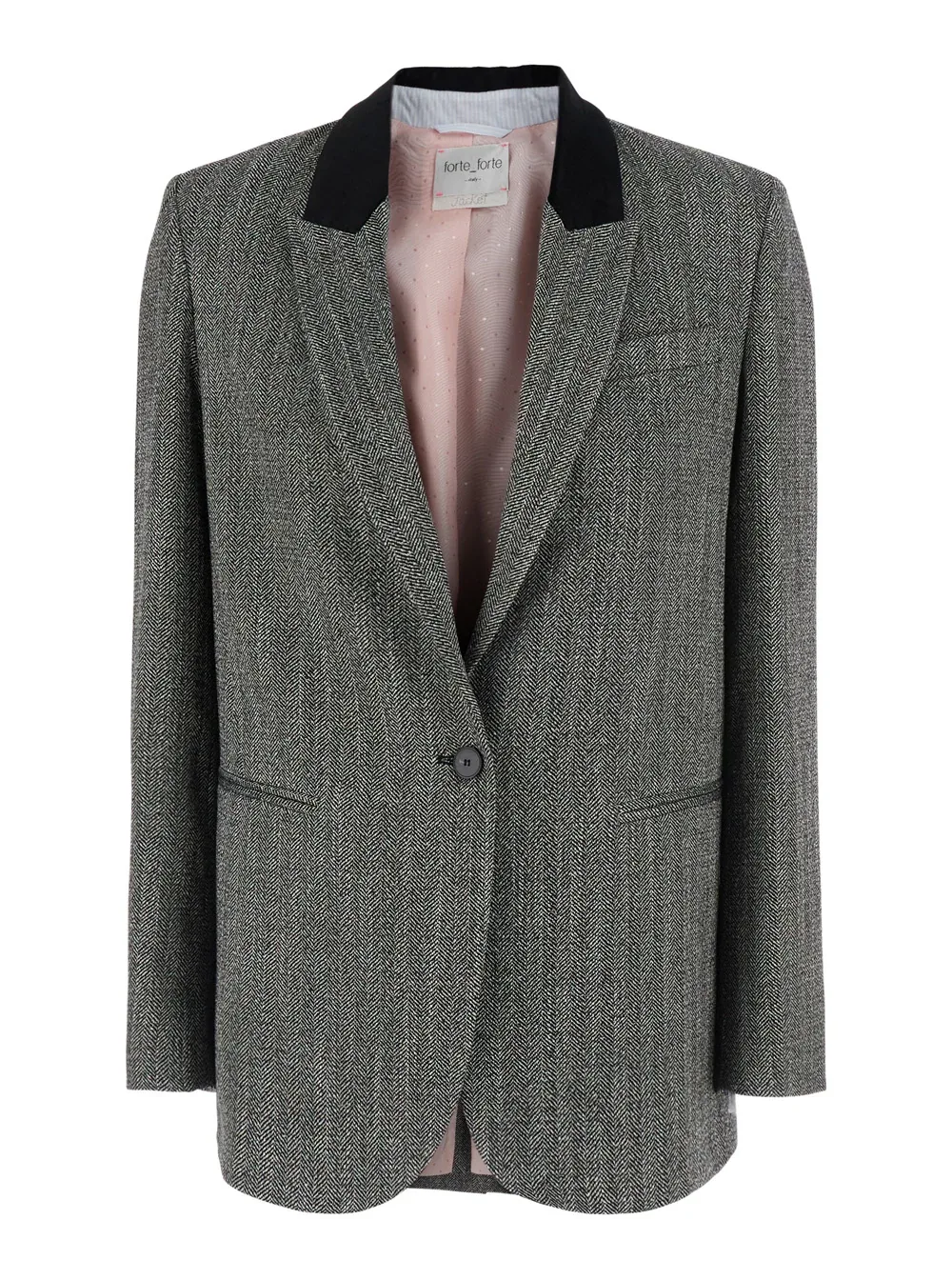 Velvet-Collar Blazer by Forte Forte
