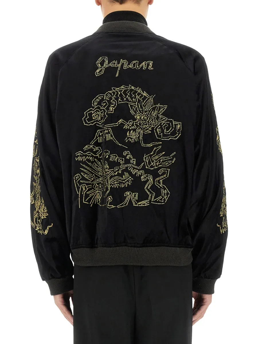 Dragon-Embroidered Cotton-Rayon Jacket by Sasquatchfabrix.