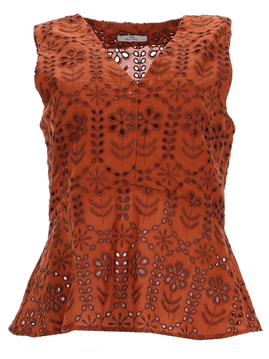 Perforated Pattern Blouse by PS Paul Smith