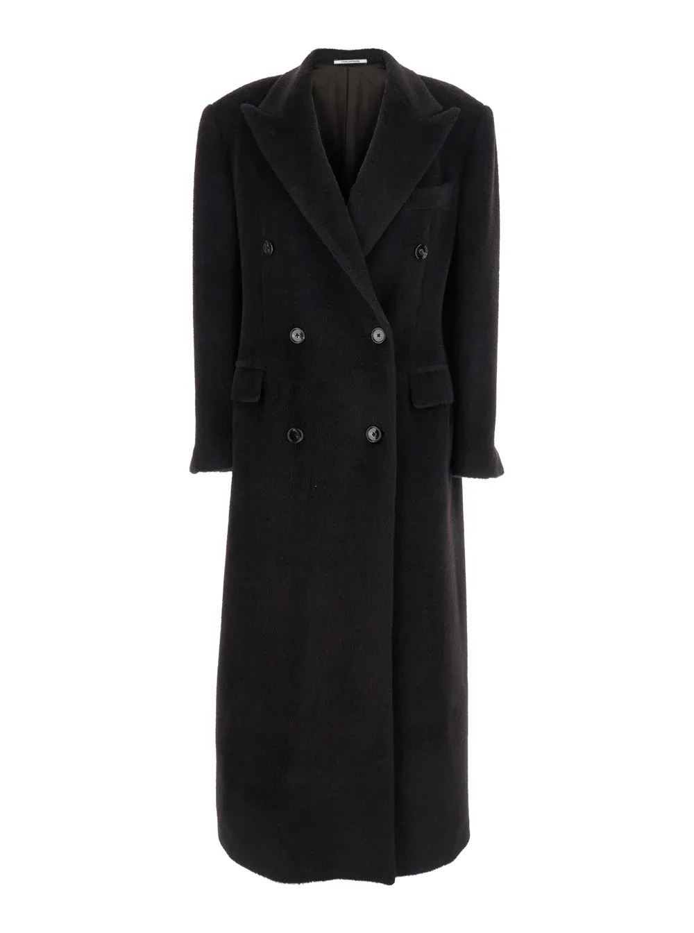 Double-Breasted Alpaca Wool Coat