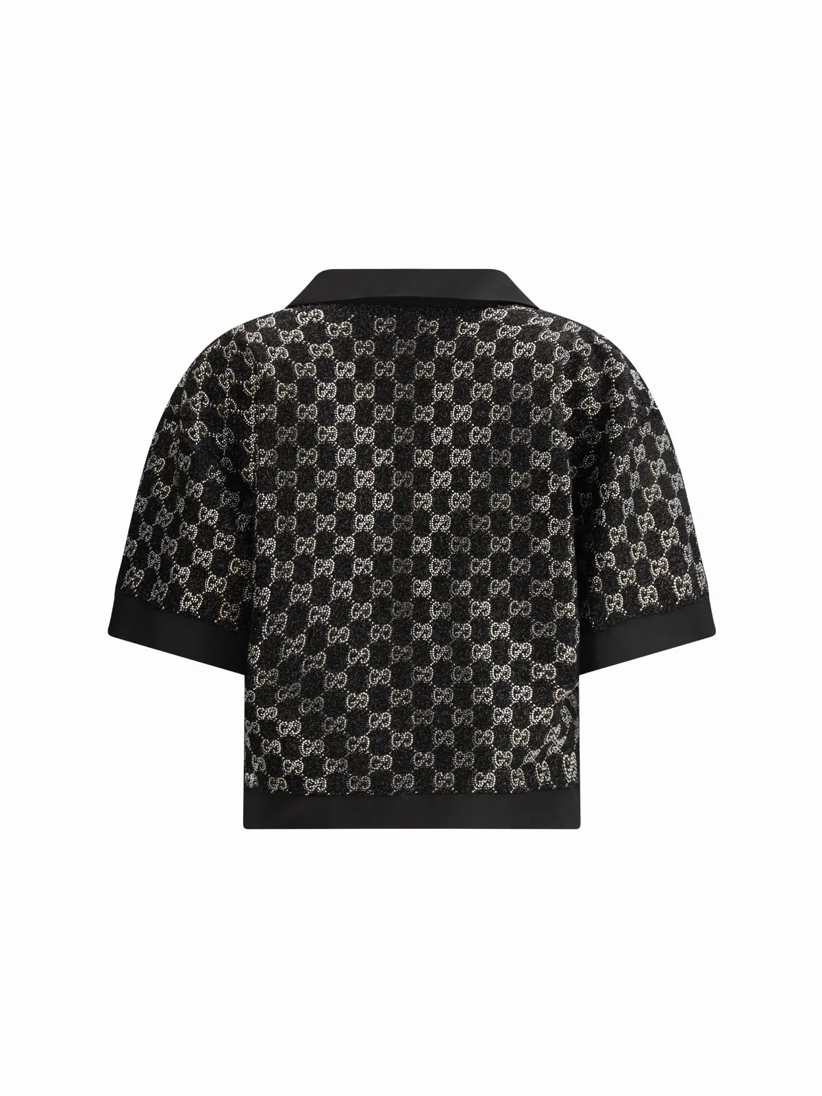 GG Crystal-Embellished Wool Lamé Tweed Blouse by Gucci